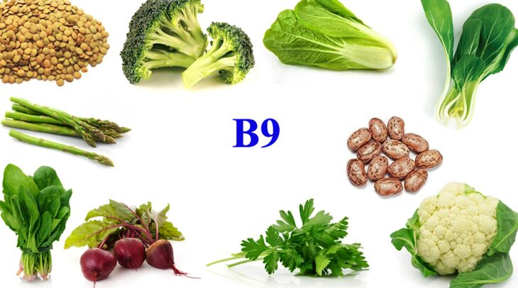 B9-vitamiinia tehokkuutta parantavissa tuotteissa